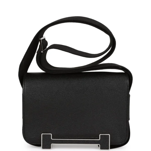 e51ec4deeec6a4048a07068fbb25597f Hermès Geta Black Chevre Palladium Hardware