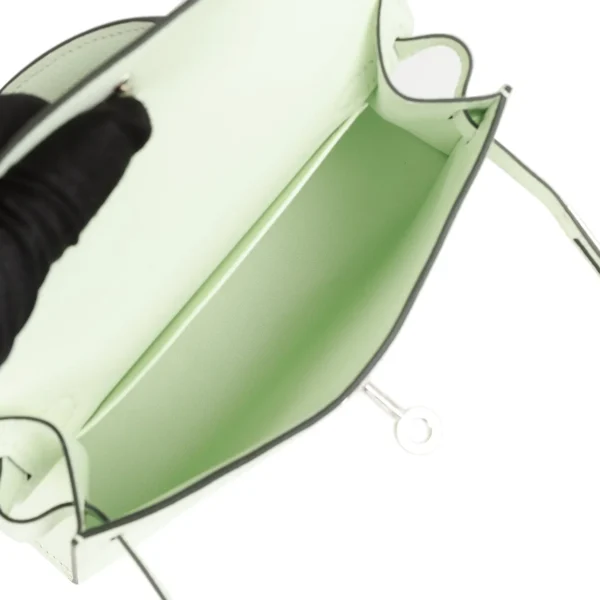 Hermès Kelly Sellier 20 Vert Fizz Chevre Palladium Hardware