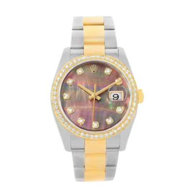e5ed9c5747f54fef8159d7d74837999f Rolex Datejust 116243BKMDO 36MM Mother of Pearl Silver-tone Case