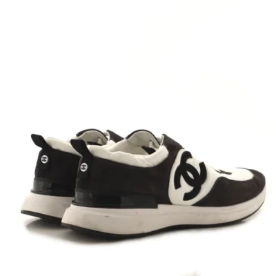 Chanel Women's CC Low-Top Sneakers Suede with Leather and Nylon