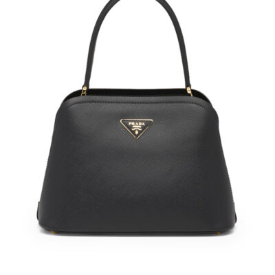 Prada Medium Saffiano Leather Prada Matinée Bag in Black