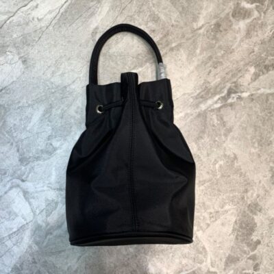 Balenciaga Wheel XS Drawstring Bucket Black