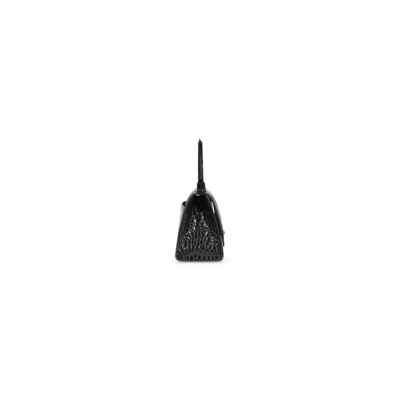 e6913dcc43571508ab20e1705542719c WOMEN'S HOURGLASS XS HANDBAG CROCODILE EMBOSSED IN BLACK