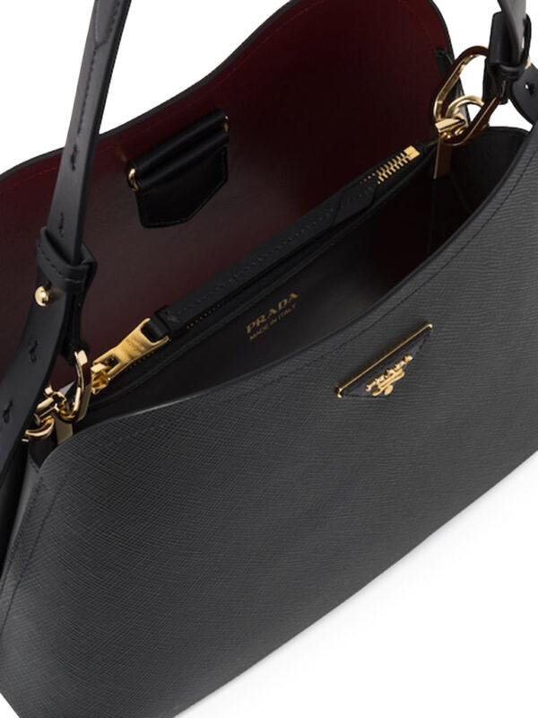 Prada Saffiano Leather Prada Matinée Bag in Black