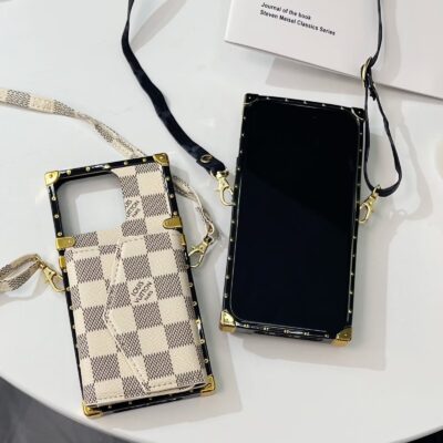 Luxury CANVAS LEATHER CARD HOLDER MONOGRAM Roxy New 2