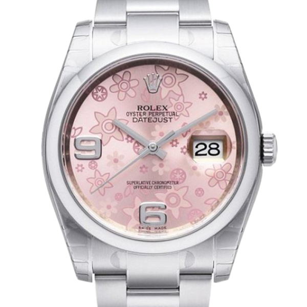 Rolex Datejust 116200PFAO 36MM Pink Floral Dial Silver-tone Case