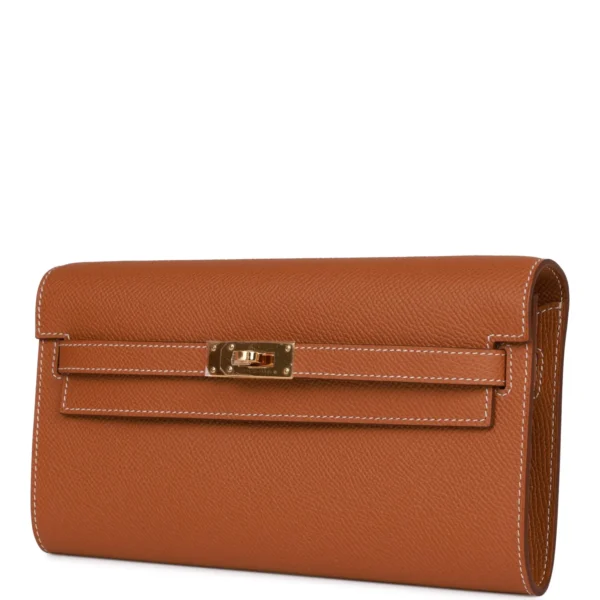 Hermès Kelly Wallet To Go Gold Epsom Gold Hardware