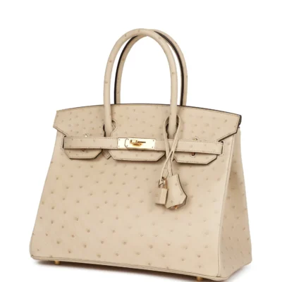 Hermès Birkin 30 Parchemin Ostrich Gold Hardware