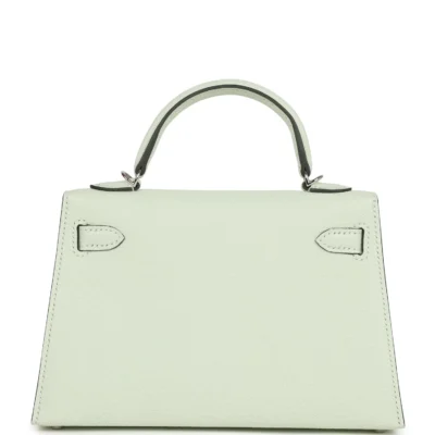 Hermès Kelly Sellier 20 Vert Fizz Chevre Palladium Hardware