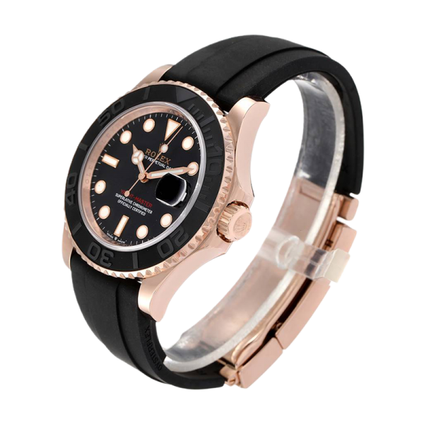 Rolex Yacht-master m126655-0002 40MM Black Dial Rose Gold-tone Case