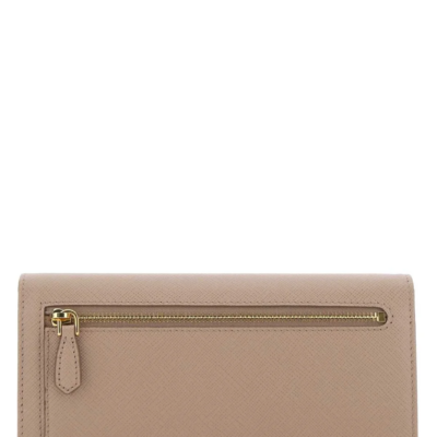 Prada Prada Logo Plaque Fold Continental Wallet