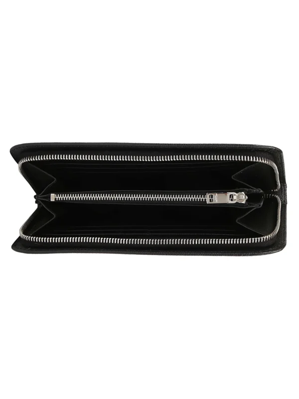 YSL Zip Around Wallet in Grain de Poudre Embossed Leather