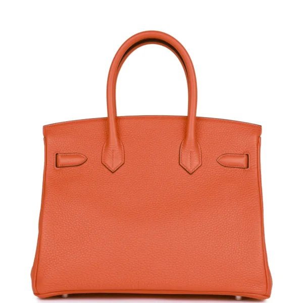 e9492fd651459ff5bfd5adc527622674 Hermès Birkin 30 Orange Poppy Clemence Palladium Hardware