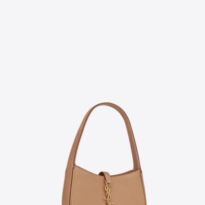 YSL Le 5 a 7 Mini Hobo Bag in Vegetable-Tanned Leather