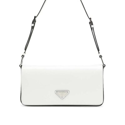 Prada Brushed Leather Femme Bag in White N