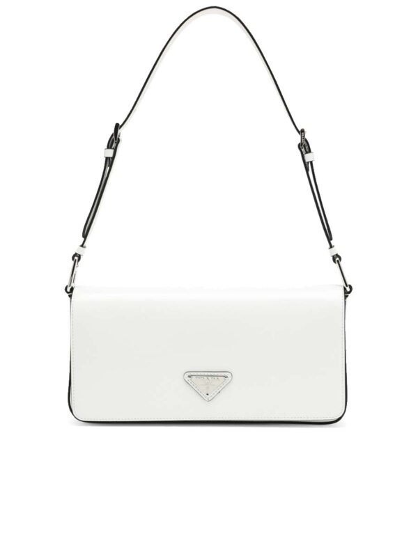 Prada Brushed Leather Femme Bag in White N