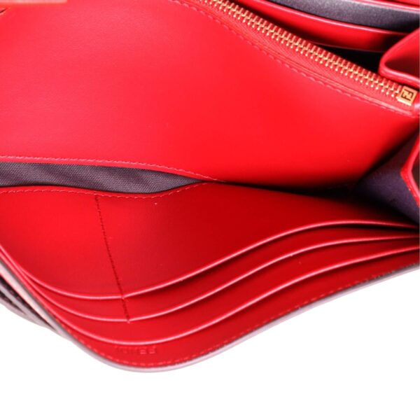 e9c369f61d43b19650b58395894443d0 Fendi Continental with Chain in Red Leather