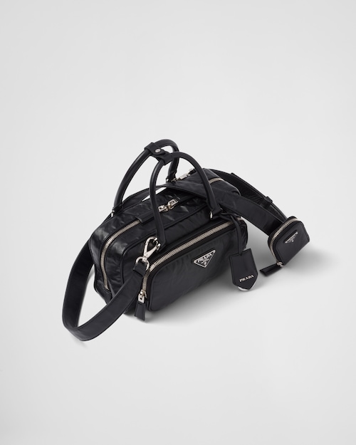 Prada 复古 纳帕皮革 multi-pocket top-handle 黑色 包