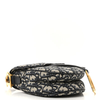 CHRISTIAN DIOR Oblique Saddle Bag Blue