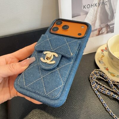 Chanel Denim CC Crossbody iPhone Case with Card Slot