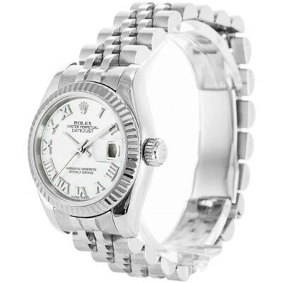 新款 Rolex Datejust 179174: Elegant Combination 白色 表盘 粉色 金属 腕表