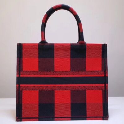 ea40a03abbe48fade8f534df8871973a Dior Book Tote Bag Check Embroidered Canvas