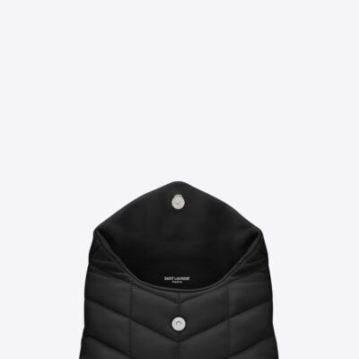 YSL Puffer Small Pouch in Quilted Lambskin