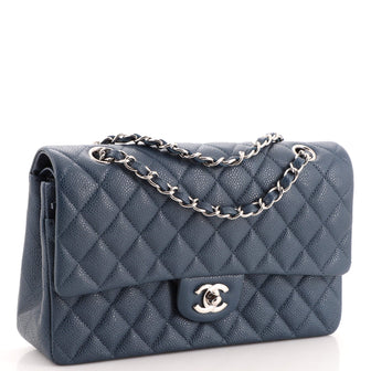 Chanel Classic Double Flap Bag Quilted Caviar Medium