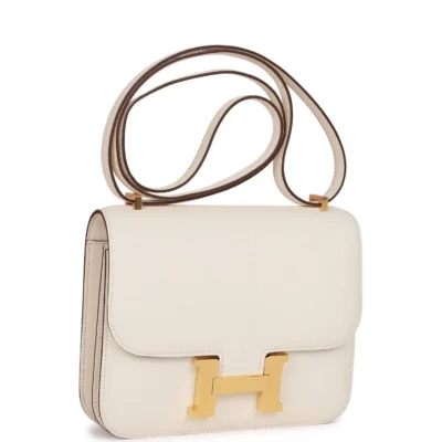 Hermès Constance 18 Nata Chevre Mysore Gold Hardware