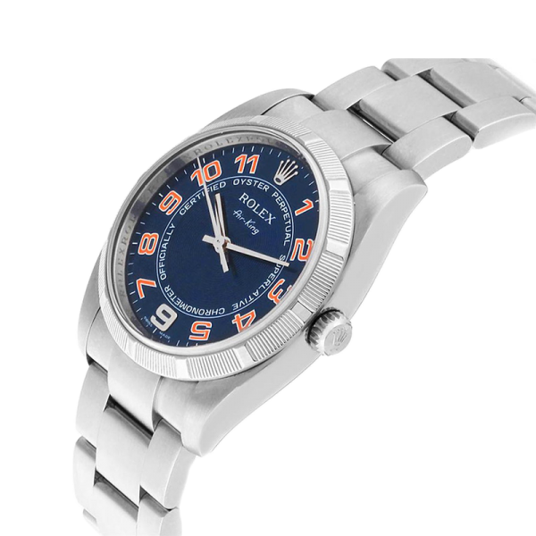 ec57ab722b5a6721b4dacfc5b774ab58 Rolex Air-king 114210BLAO 36MM Blue Dial Silver-tone Case
