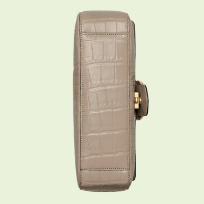 ec68bb20a9fe59b559f19b91928fb22f GG Marmont small crocodile shoulder bag