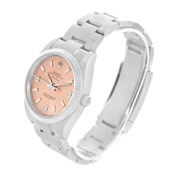 Rolex Air-king 114234PSO 36MM Pink Dial Silver-tone Case