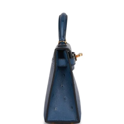 ecb5f4cf839e6c2e642963fd9ba9b98b Hermès Kelly Sellier 20 Bleu Iris Ostrich Gold Hardware