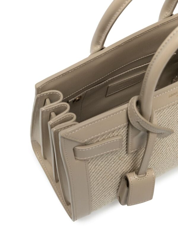 ecd4e3608fa8ee170d2b14bc8d5fcffa YSL Sac De Jour Nano in Canvas in Beige and Sea Salt