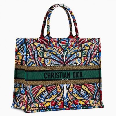 ecec990432ffcafa684de984650110a8 Dior Book Tote Bg In Butterfly Multicolor Canvas