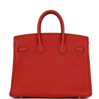 Hermès Birkin 25 Rouge Vif Togo Gold Hardware