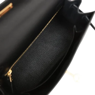 ee67ad847fb3a68b7e5462f85959f9ea Hermès Kelly Sellier 25 Black Epsom Gold Hardware