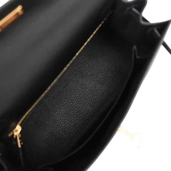 ee67ad847fb3a68b7e5462f85959f9ea Hermès Kelly Sellier 25 Black Epsom Gold Hardware