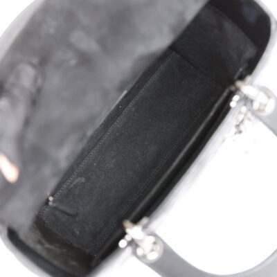 Christian Dior Medium Lady Dior Tote Black Lambskin Ruthenium Hardware