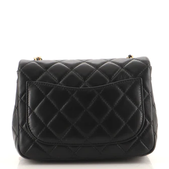 Chanel Pearl Crush Square Flap Bag Quilted Lambskin Mini