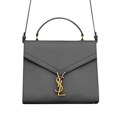 YSL Cassandra Medium Top Handle in Box YSL Leather and Suede