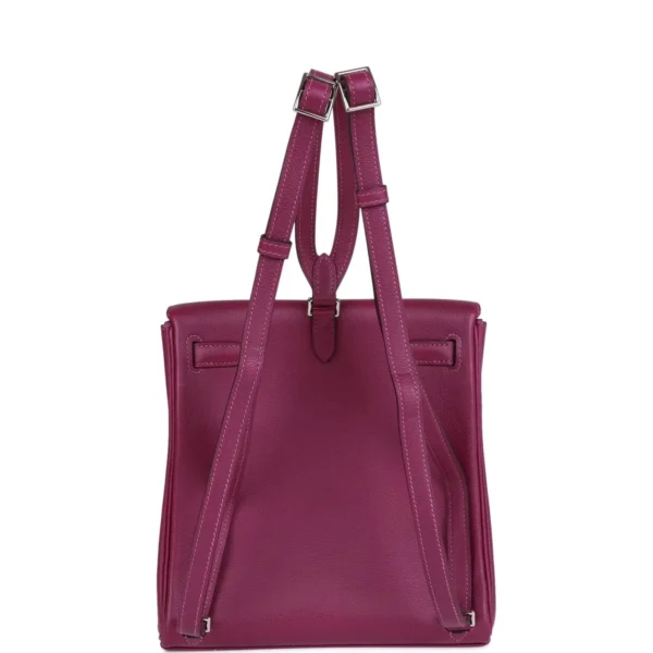 حقيبة ظهر هيرميس Kelly Ado Anemone Evercolor مع إكسسوارات معدنية من البلاديوم
