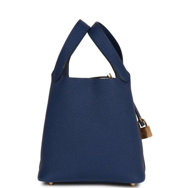 f08526bfbc7c03d733476e40c9260a9d Hermès Picotin Lock 18 Bleu Saphir Maurice Gold Hardware