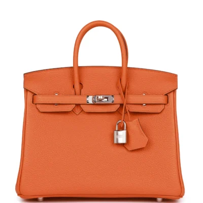 f1d064920ded12759d3d4372c4640085 Hermès Birkin 25 Orange Togo Palladium Hardware
