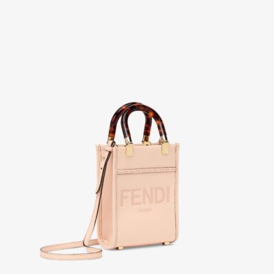 f204cb7d9853e4e1d40c146e2a959a3f Fendi Mini Sunshine Shopper in Pale Pink