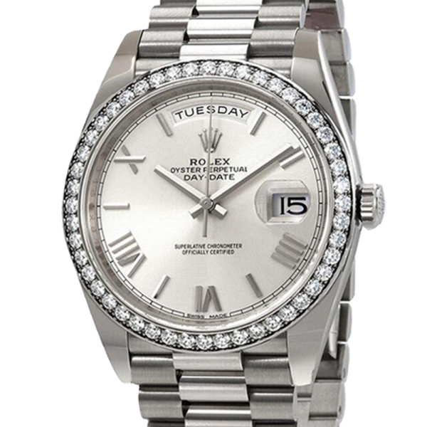 Rolex Day-Date 228349SRP 40MM Silver Dial Silver-tone Case