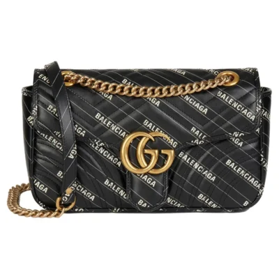 Gucci x Balenciaga The Hacker Project Small GG Marmont Bag - Black