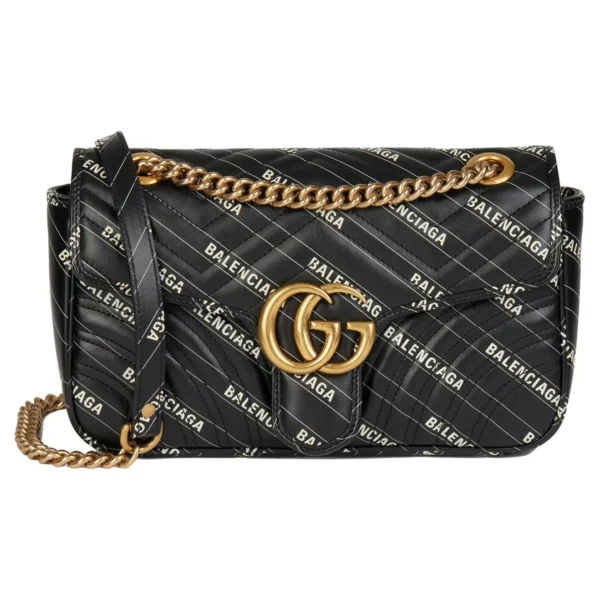 Gucci x Balenciaga The Hacker Project Small GG Marmont Bag - Black