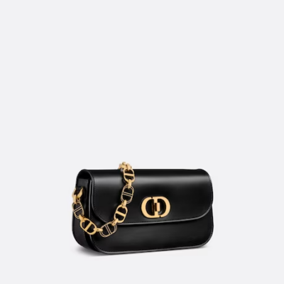 30 MONTAIGNE AVENUE BAG Black Box Calfskin