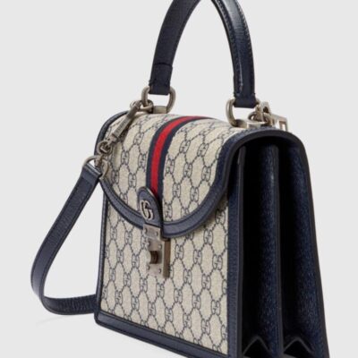 f4b2033f62d779c3f4083bf4fecf585c Gucci Ophidia GG Small Tote Bag 651055 Dark Blue